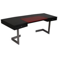 French Lacquer and Leather Desk, circa 1970 10