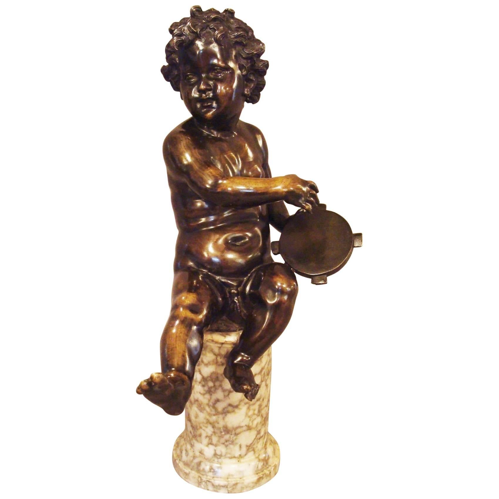 19th Century Bronze Sculpture of Putti / Cherub For Sale