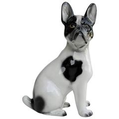 Retro Porcelain French Bulldog, Italy, 1960s