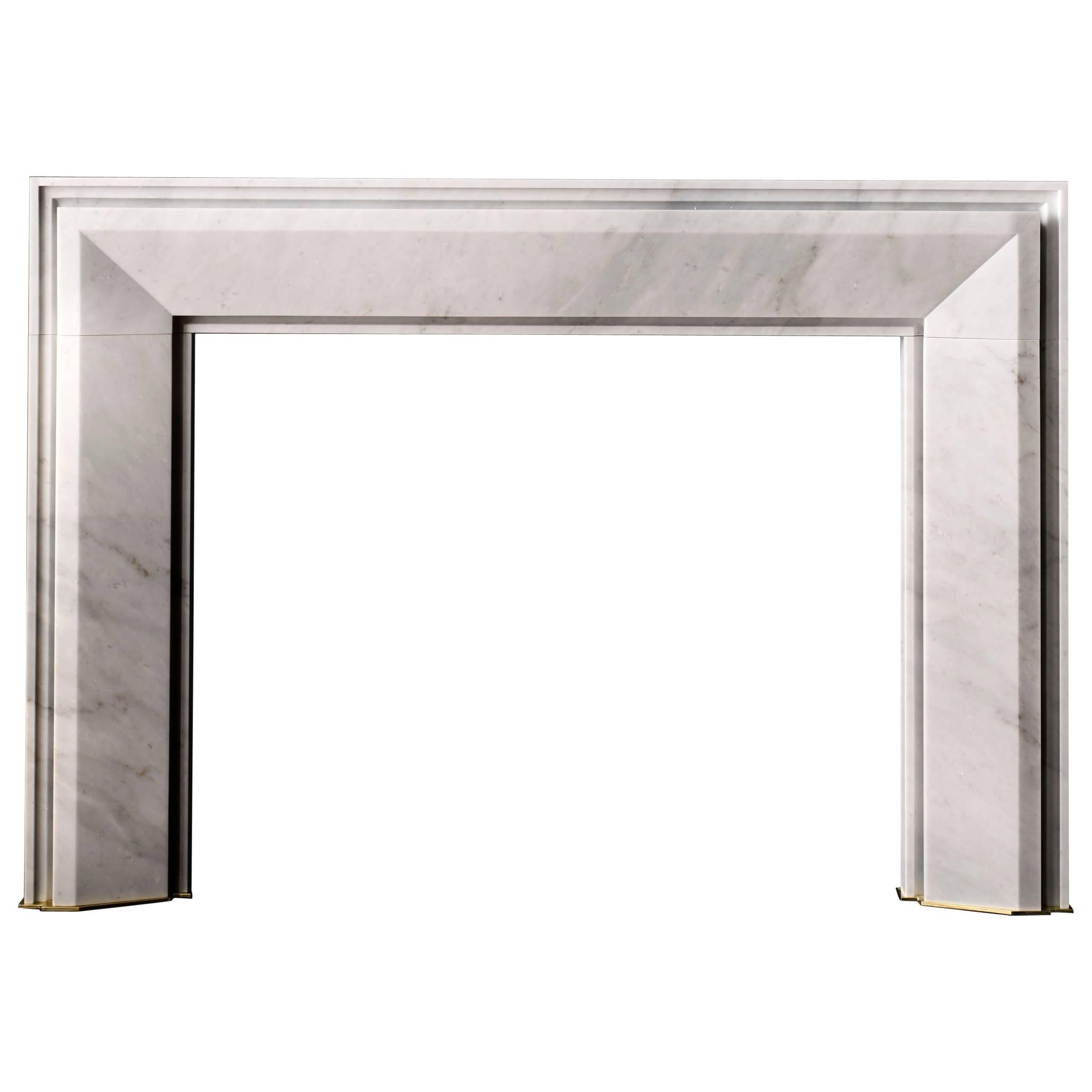 The Monroe Mantel by Pembrooke & Ives in Carrara Marble