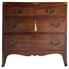 Antique Style Chest of Drawers Dresser Cross Banded Inlaid Mahogany