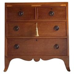 Petit George III Style Chest of Drawers Dresser Inlaid Mahogany Small
