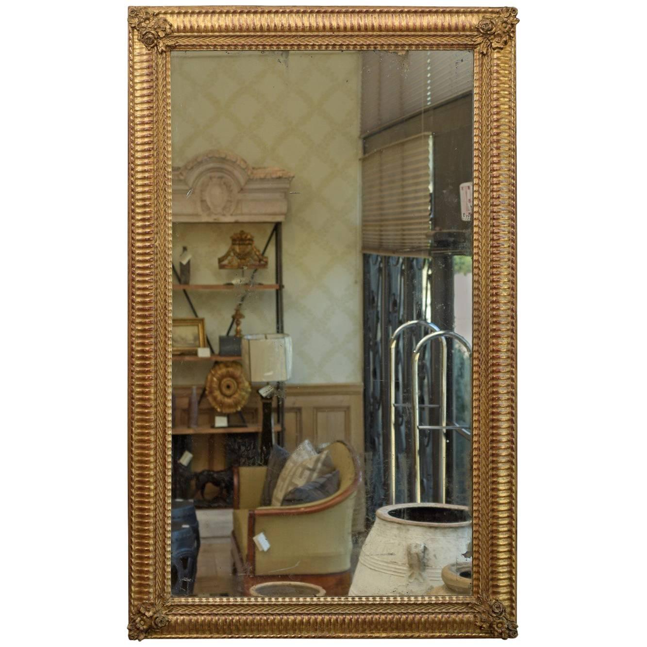 19th Century Restauration Period Gilt Mirror, circa 1830 For Sale