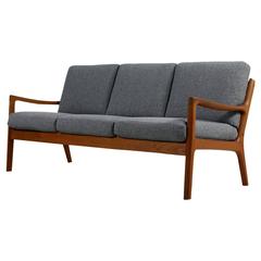 Beautiful 1960s Ole Wanscher Teak Three-Seat Sofa Senator Series Danish CADO