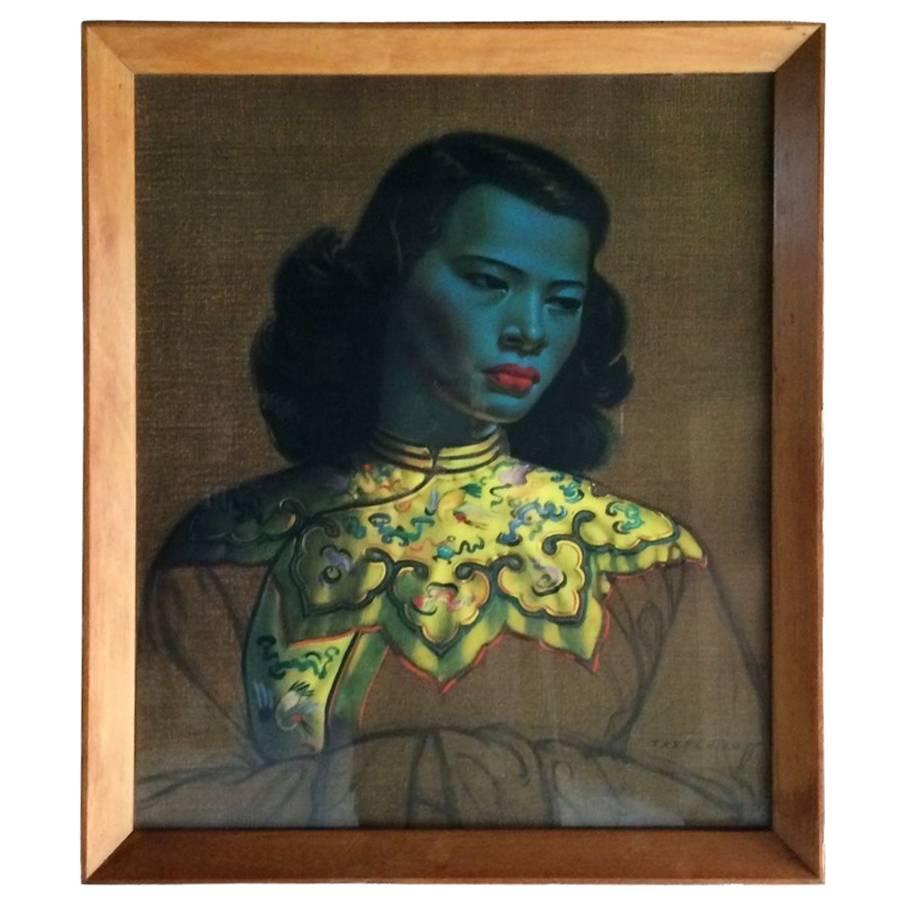 after Vladimir Tretchikoff, "Chinese Girl (The Green Lady)"