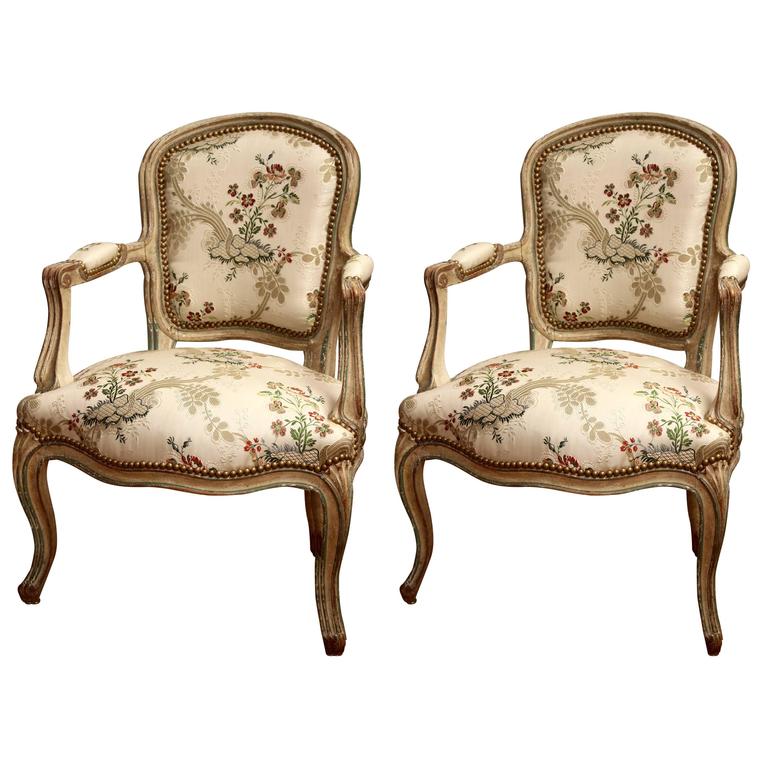 Louis XV armchairs, ca. 1770