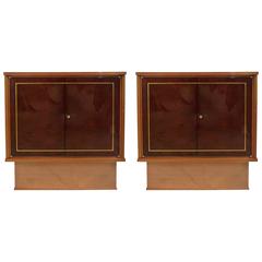 Pair of Art Deco Style Lacquered Cabinets by Batistin Spade
