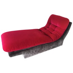 Modern Modular group for Preview Chaise Lounge Pink and Grey Velvet