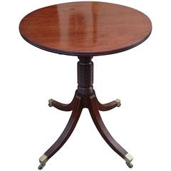Antique George III Period Mahogany Four-Leg Wine Table Lamp Table Tea Table