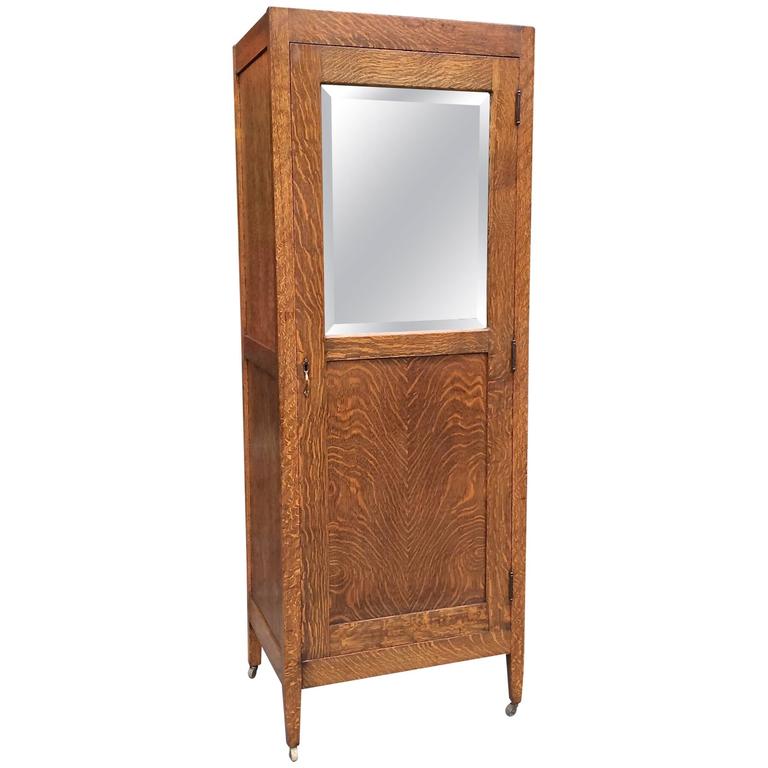Arts and Crafts Quarter Sawn Oak Armoire at 1stDibs
