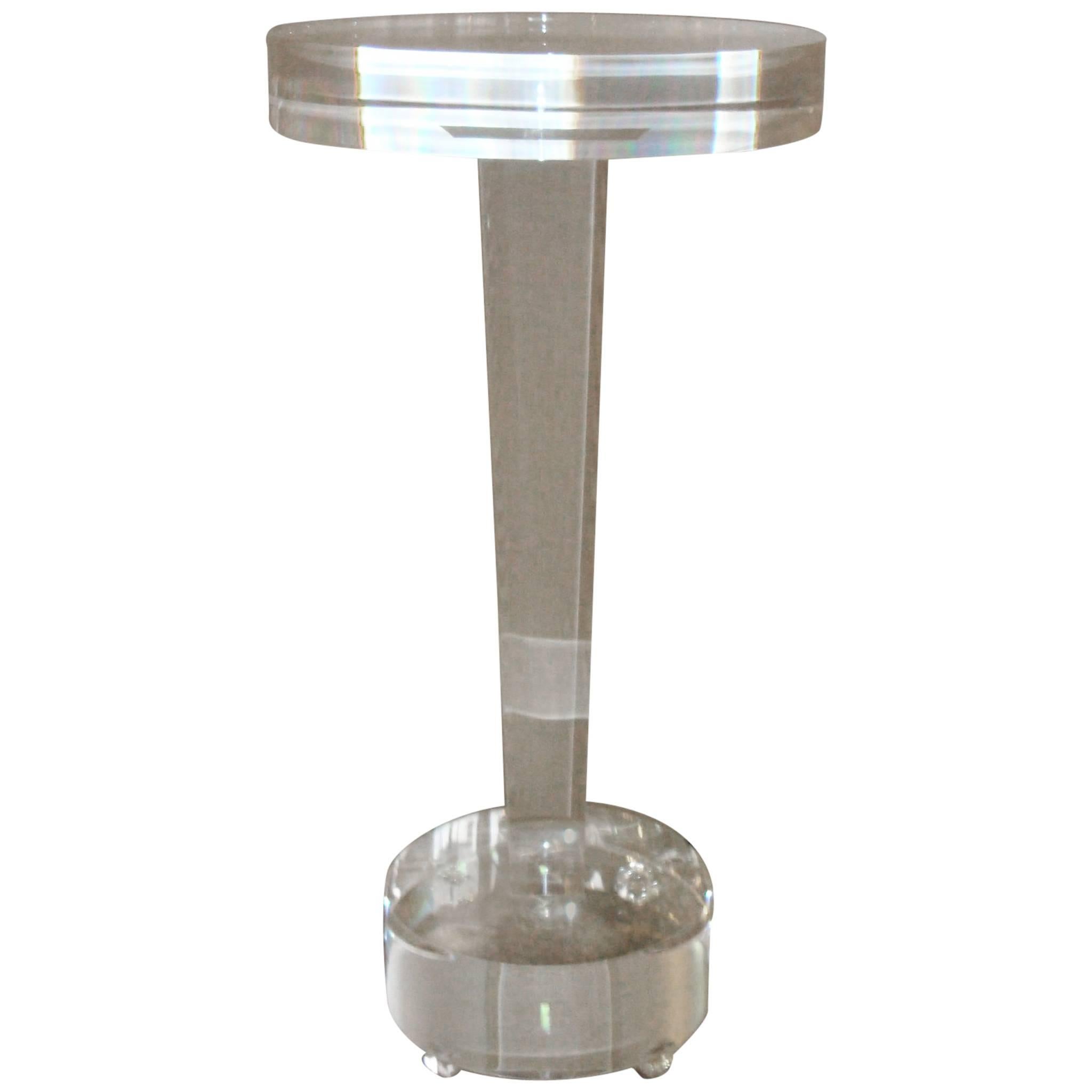 Lucite Pedestal Table For Sale