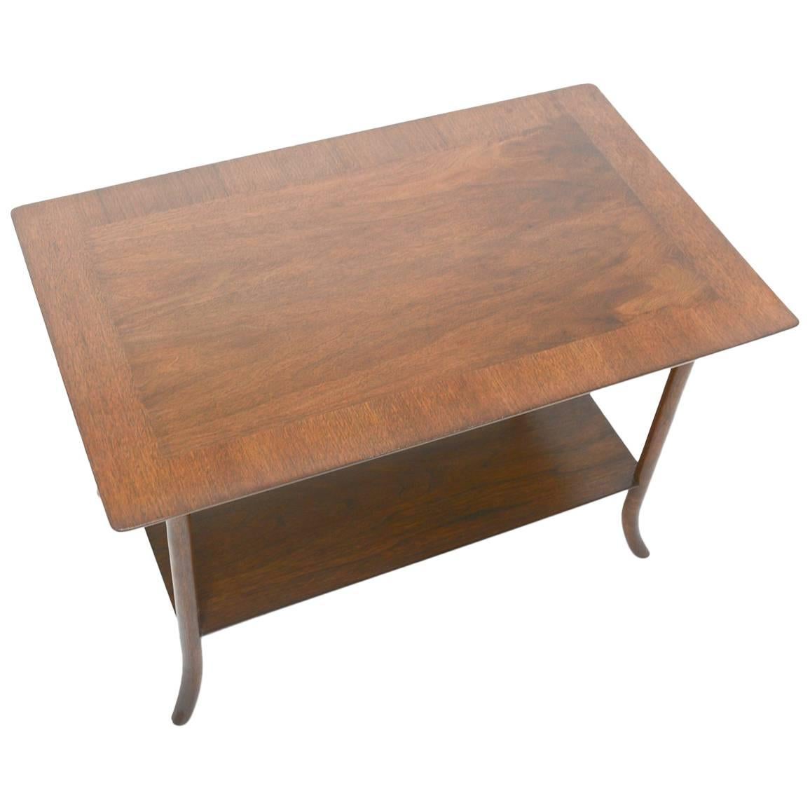 T. H. Robsjohn-Gibbings Side Table for Widdicomb with Crossed-Veneer Top For Sale