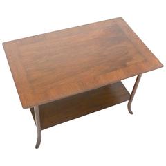 T. H. Robsjohn-Gibbings Side Table for Widdicomb with Crossed-Veneer Top