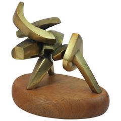 Bronze Abstract Modernist Sculpture