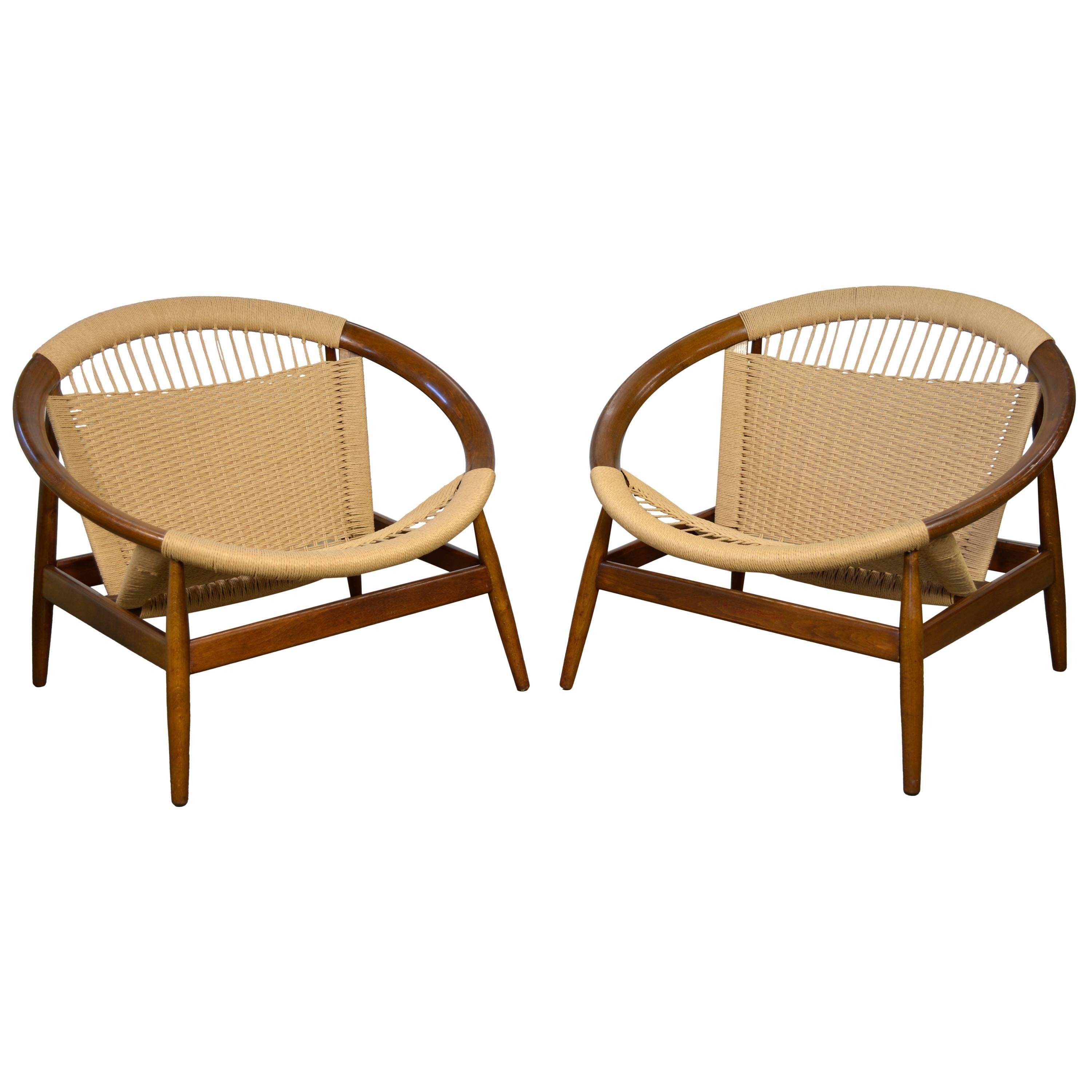 Illum Wikkelsø Pair of "Ringstol" Chairs