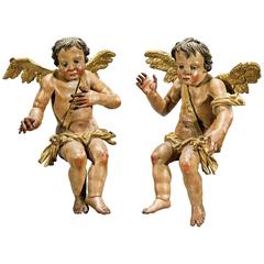 Pair of Sitting Cherubs 6