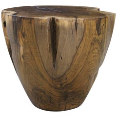 Carved Trunk Solid Exotic Wood Live Edge Table from Costantini, Francisco