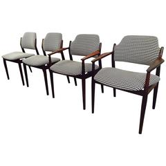 Set of Four Arne Vodder Rosewood Chairs 11