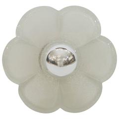 Dramatic Floral Ice Glass Wall Sconces (4 Available)