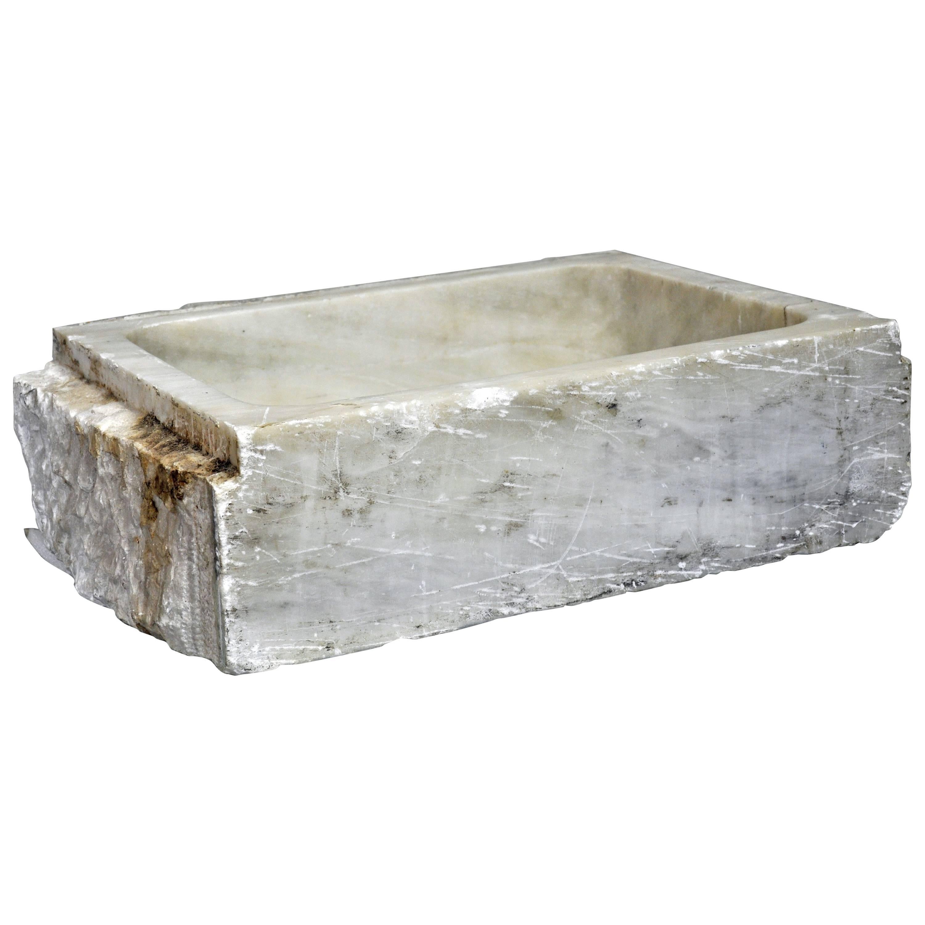 Vintage French Marble Sink Basin