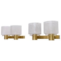 Pair of Swedish Brass Wall Lamps by Boréns, 1960s