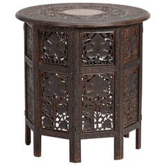 Ntricately Carved Moorish Side Table