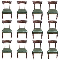 Antique Set of 12 Period Regency Dining Chairs