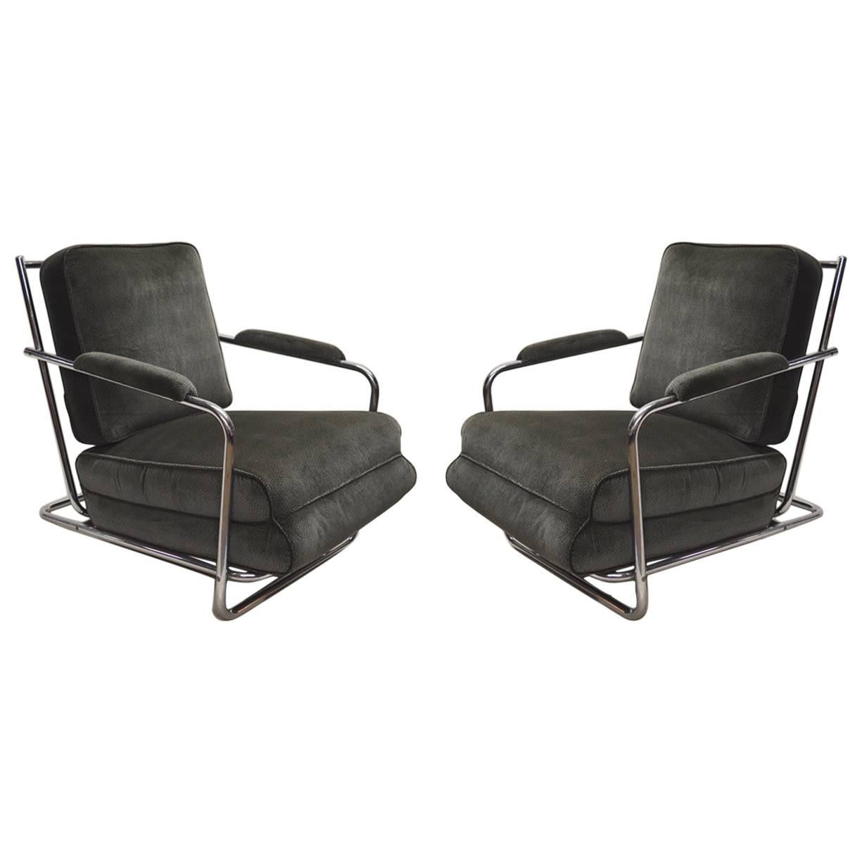 Pair of Lounge Chairs by Gilbert Rohde, USA Circa 1935