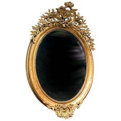 Fine Late 19th Century Carved Giltwood and Gesso Mirror 1