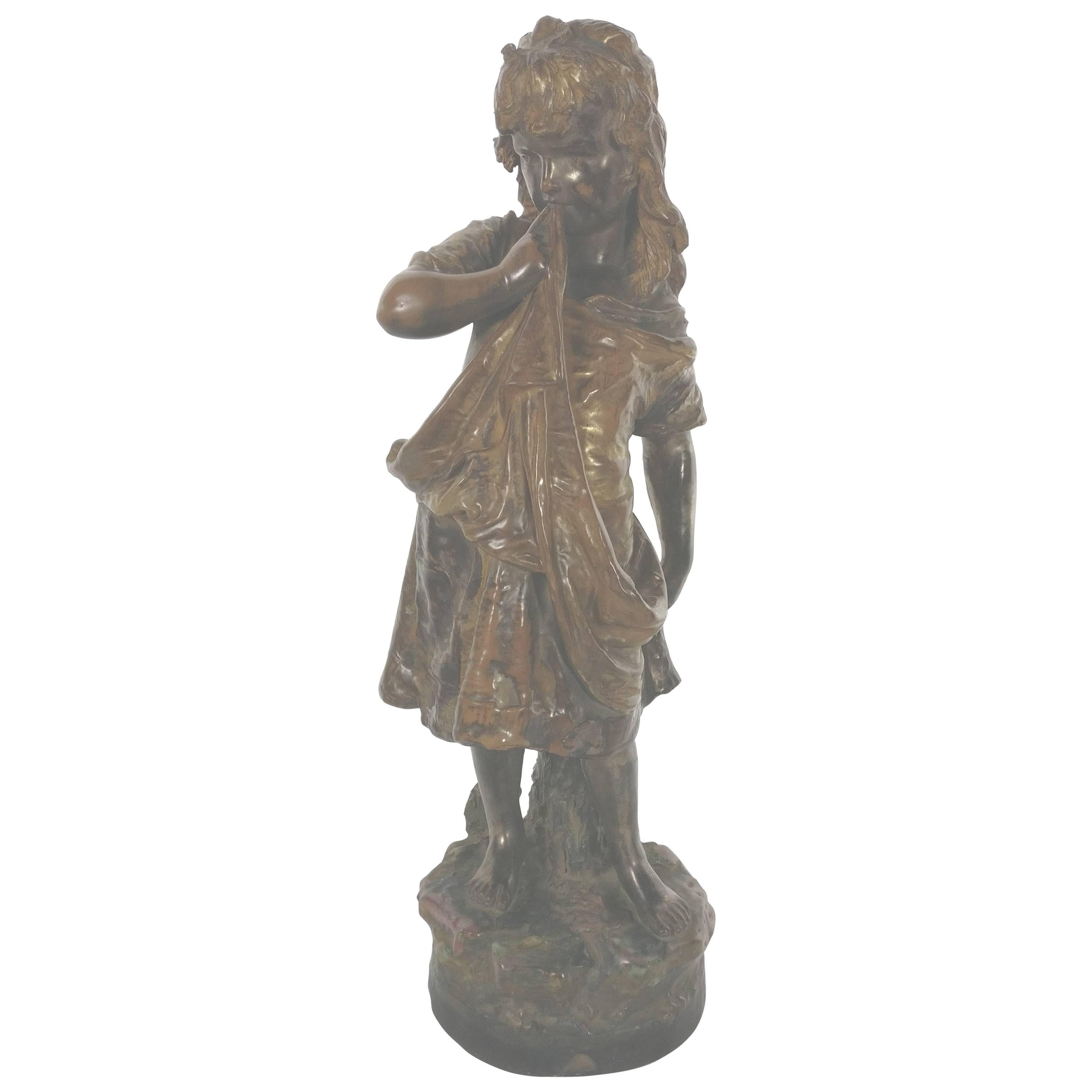 Amphora Pottery Large Figure of Young Girl