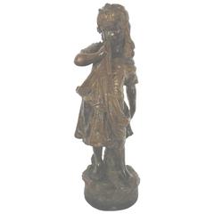 Amphora Pottery Large Figure of Young Girl