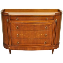 French Louis XVI Cherry Italian Demilune Sideboard Buffet by Buying & Design