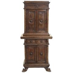 Italian Renaissance Style Carved Walnut Cabinet, 19th Century 8
