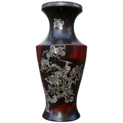 Japanese Vase Inlaid with Mother-of-Pearl