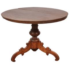 Indonesian Medium Teak Pedestal Table