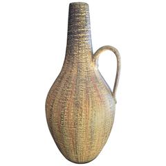 Rare Rudi Stahl Tall Early Contemporary Handmade Hand Glazed Vase, 1960