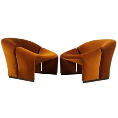Early Pair of French Lounge Chairs by Pierre Paulin for Artifort