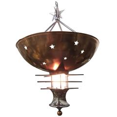 Rare Art Deco Star Chandelier Designed by Lurelle Guild