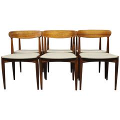 Set of Six Dining Room Chairs in Rosewood by Johannes Andersen and Uldum, 1960s