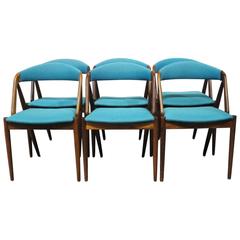Set of Six Chairs, Model 31, by Kai Kristiansen and Schou Andersen, 1960s