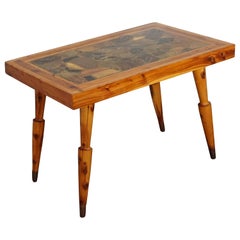 Rare Vintage Design Canadian Juniper & Rock Coffee or End Table with Makers Name