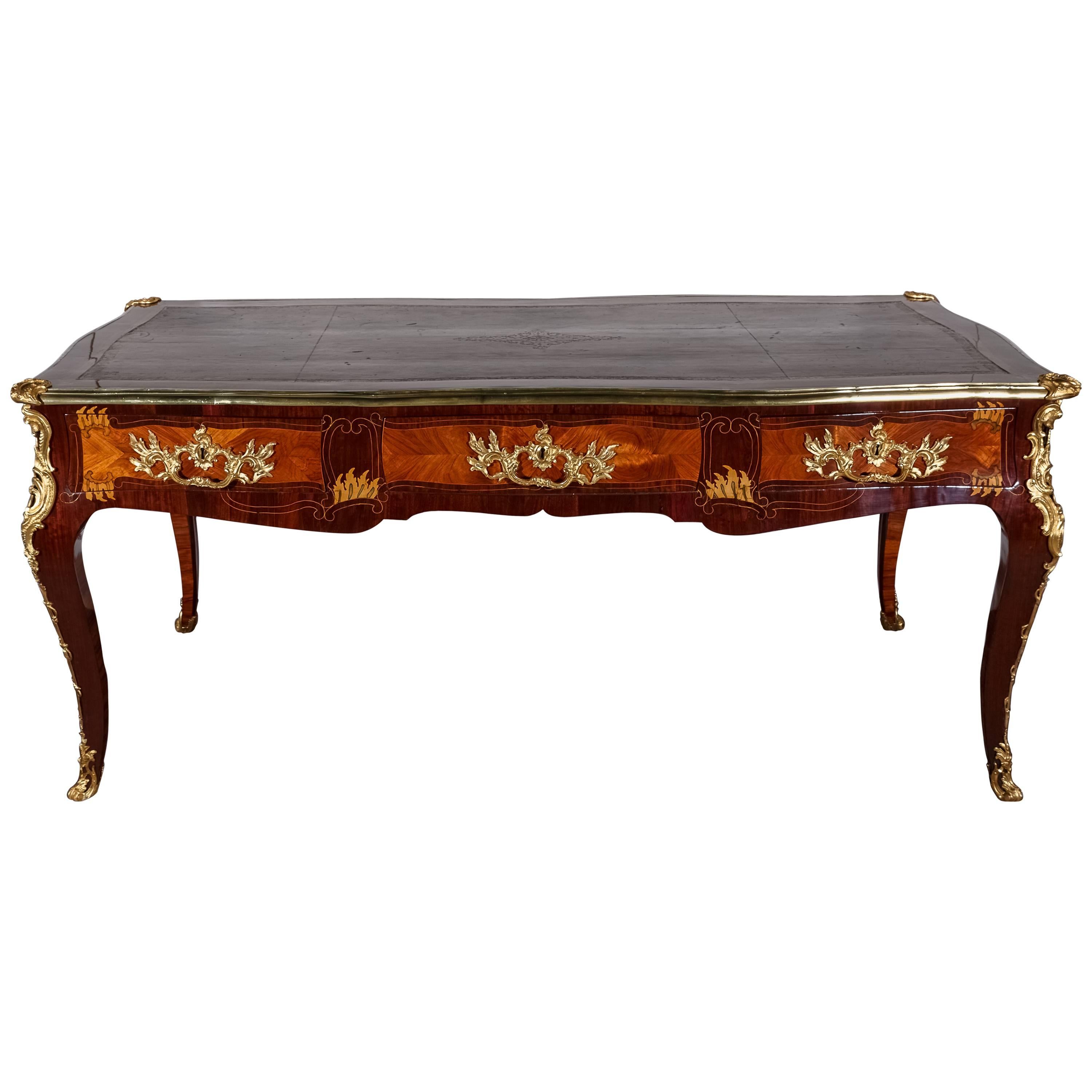 Louis XV "Bureau Plat" Stamped by Delorme and Lardin For Sale