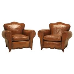 French Leather Club Chairs from the 1930s 6