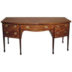 Late 18th Century Sheraton Period Faded Mahogany Bow Sideboard 7