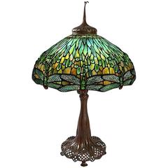 Antique Tiffany Studios New York "Dragonfly" Table Lamp