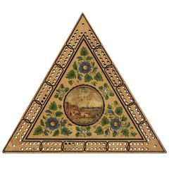 Georgian Triangular Painted Cribbage Board, circa 1800 4