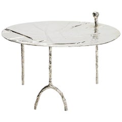 Misha Kahn "Coffee Table", Nickel Plated Bronze, Silver, 2015