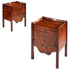 Matched Pair of Mahogany Bedside Commodes