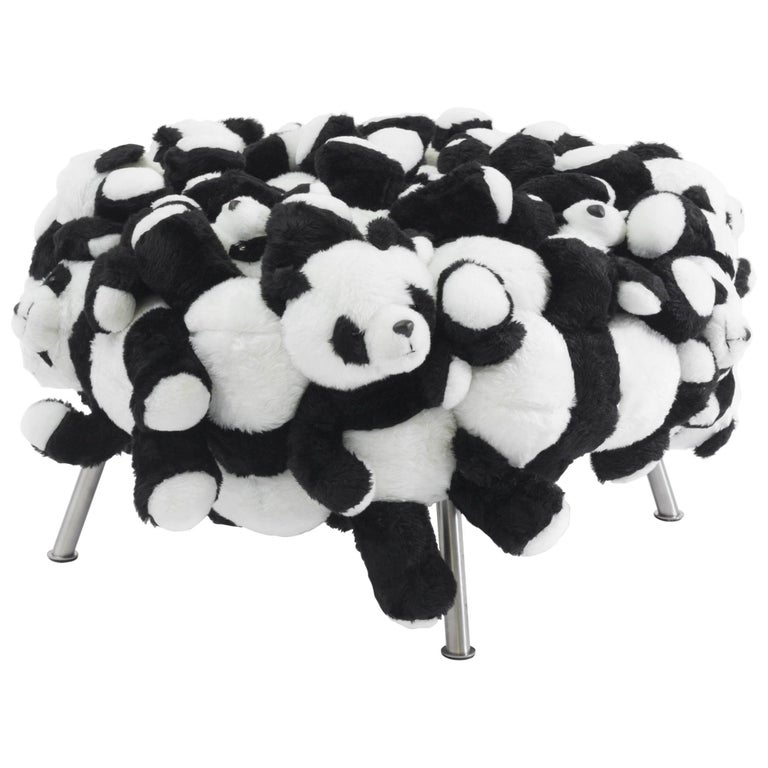 Fernando and Humberto Campana, "Panda Puff", Seat, Ottoman, Stuffed  Animals, 2010 at 1stDibs | puff seat, pouf panda, panda ottoman
