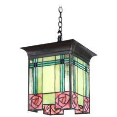 Arts & Crafts Stained Glass Lantern by Greene & Greene